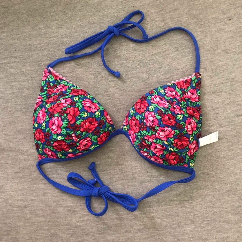 Floral push up bikini top